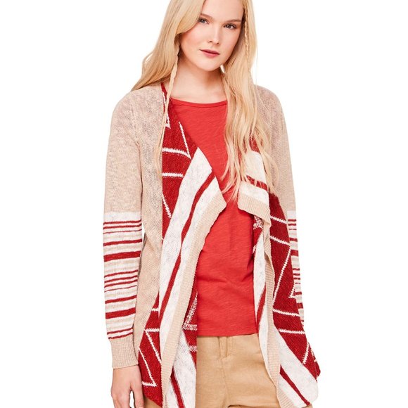 United Colors Of Benetton Sweaters - Linen/Cotton Draped Cascade Cardigan from Benetton